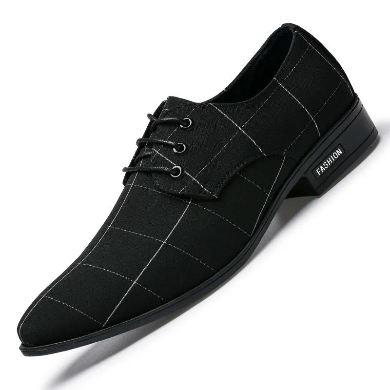 Men's Cloth Face Versatile Men's Korean Version British Formal Wear Pointy Breathable Suit Casual Shoes