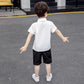 Boys' Summer Clothes Western Style Suits Male Baby Captain Clothes Short-sleeved Shirts Two-piece Performance Clothes