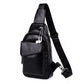 Chest Bag Men Black Multi-pocket Headphone Hole Messenger Bag Outdoor Sports Fitness Shoulder Bag