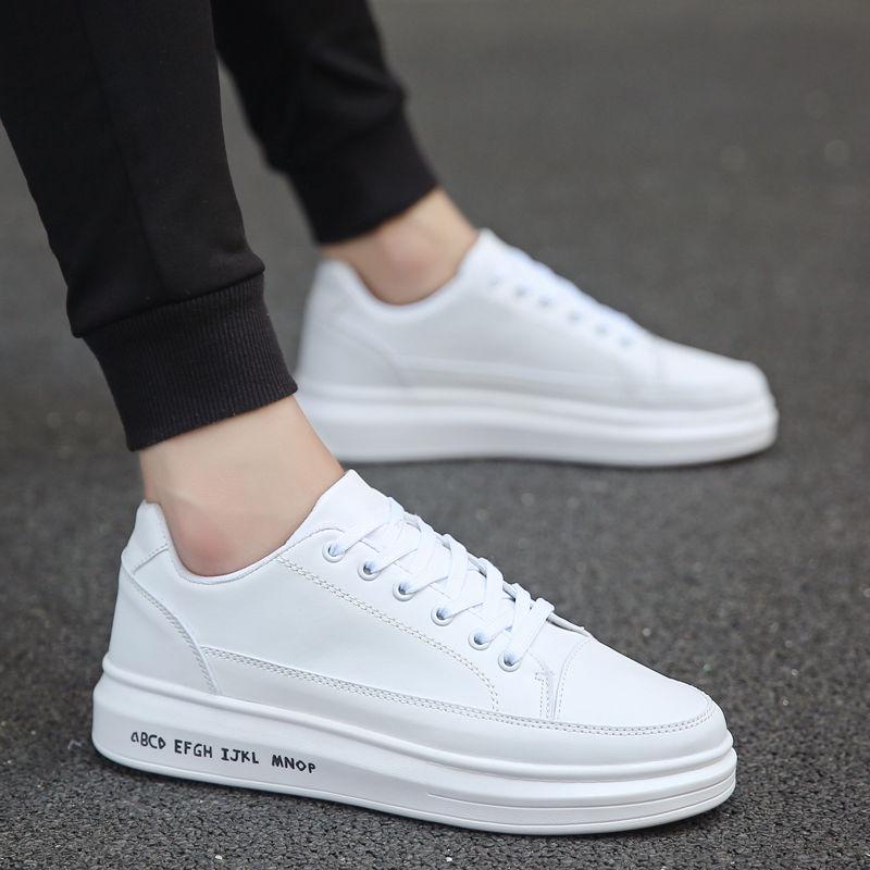 Men Casual Board Shoes Lace up Comfortable  White Sneakers Male Fashion Letter board shoes