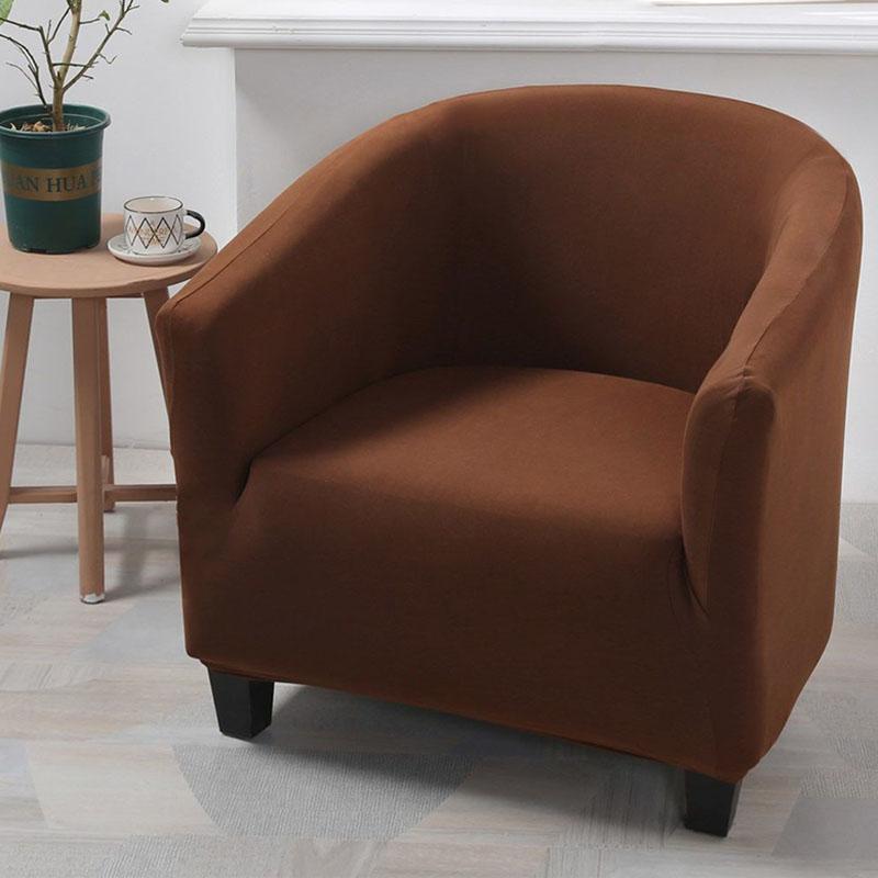 Club Chair Slipcover Stretch Armchair Covers Printed Tub Chair Cover Sofa Cover Spandex Couch Covers for Bar Counter Living Room