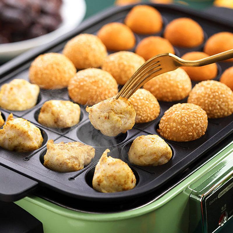British Multi-function Cooking Pot Barbecue Meat Boiler Household Electric Pot for Frying and Cooking Fried Egg Barbecue Plate