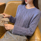 Fashion Warm Women's Sweater Autumn Winter Twist Student All-match Blouse Pullover Sweater