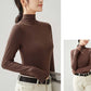 Spring New Women's Half Turtleneck Bottoming Shirt with A Slim Plus Size Top