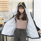 Women's Winter Large Size Cotton Coats Harajuku Plush Thickened Short Cotton Coats Solid Color Loose Casual Versatile Coat