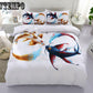 Duvet Cover Sets 3pcs Flying Fish 3D Animal Print Bedding Set Microfiber Bedclothes