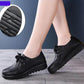 Non-slip Work Shoes Ladies Black Leather Shoes Comfortable and Soft Restaurant Kitchen Middle-aged Mother Shoes Single Shoes Flat