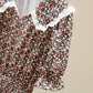 Women's Summer Dress with Waist and Thin French Retro Style Elegant and Sweet Chiffon Floral Mid-length Skirt Fabric Light and Breathable
