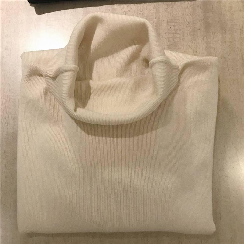 Pofulove Autumn Winter Pile Collar Sweaters Turtleneck Long-sleeved Bottoming Sweater Pullover
