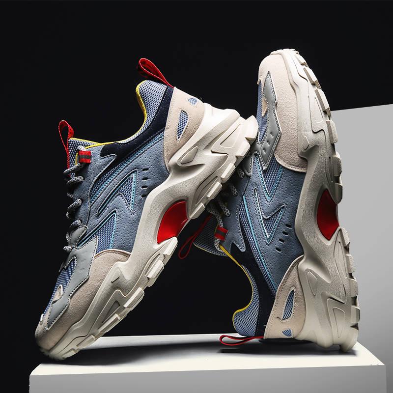 Daddy shoes Fashion casual sports male students running shoes thick sole hard sole wear-resistant