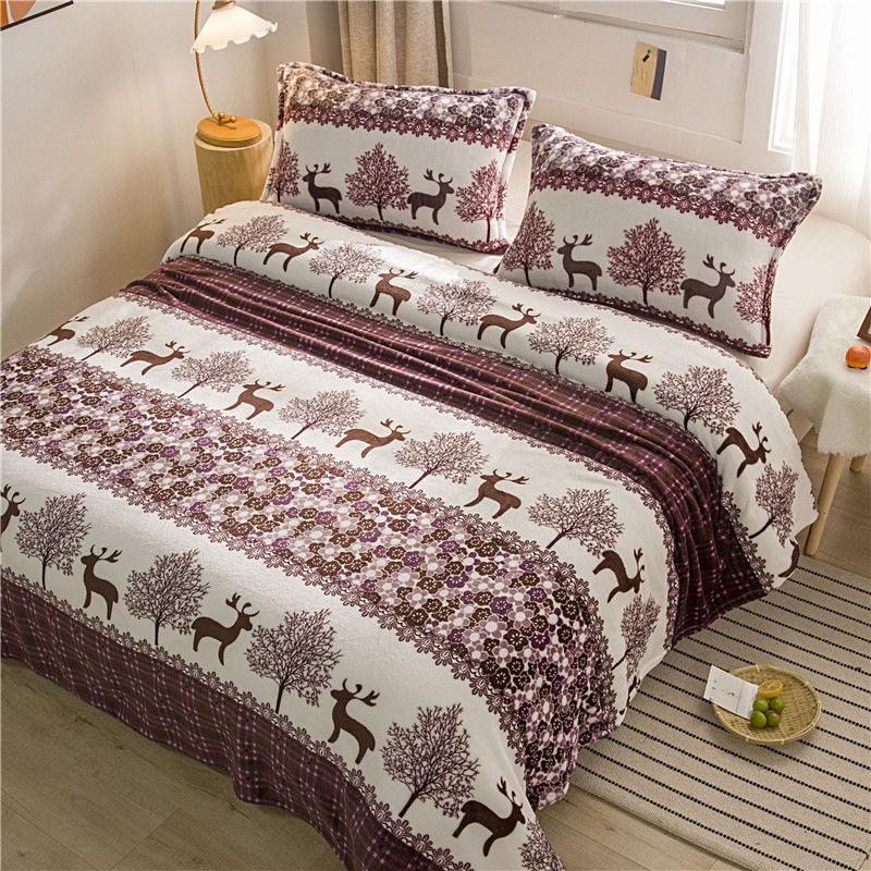 Thick and Breathable Single-layer Blankets Autumn and Winter Household Goods Flannel Sheets Warm Blankets Soft Sheets