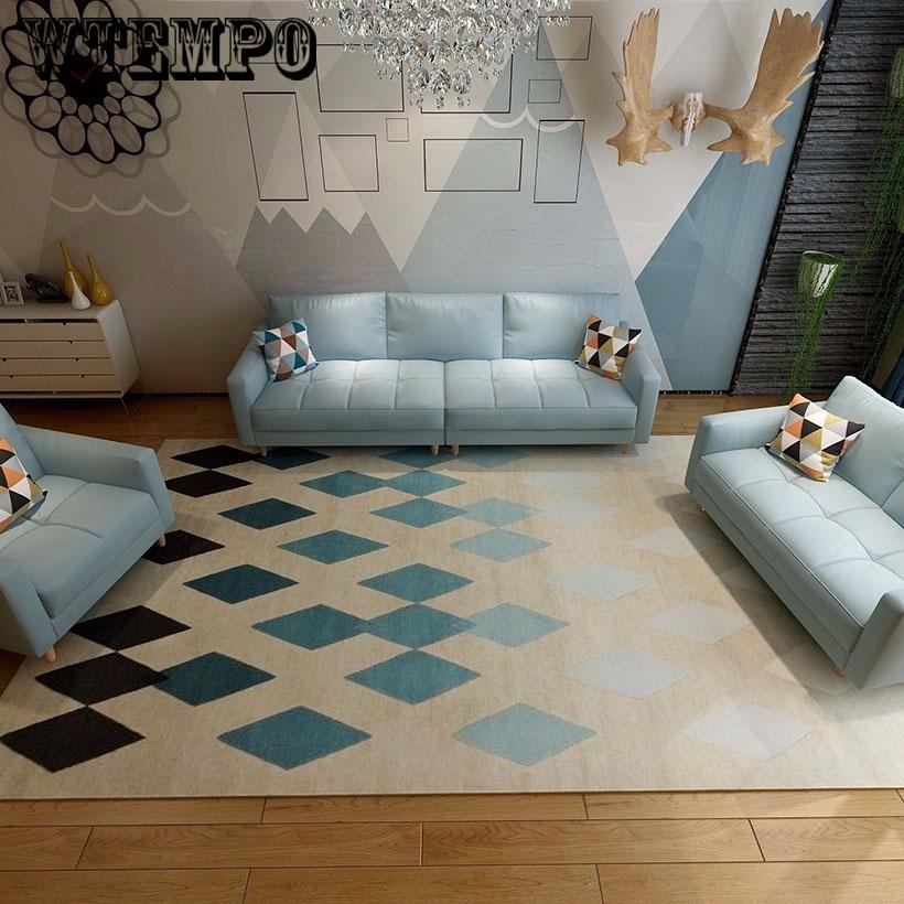 Nordic Style Art Geometric Carpet For Living Room Bedroom Anti-slip Carpet Area Rugs