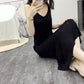 Women's Summer Korean Version Loose Knit Cool V-neck Sleeveless Mid Length Vest Suspender Dress