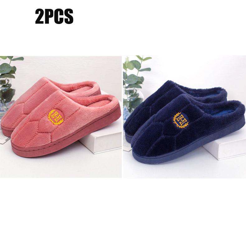 Women's Indoor Cotton Slippers Thick-soled Non-slip Home Household Couple Slippers Men's Warm Thick Plush Slippers