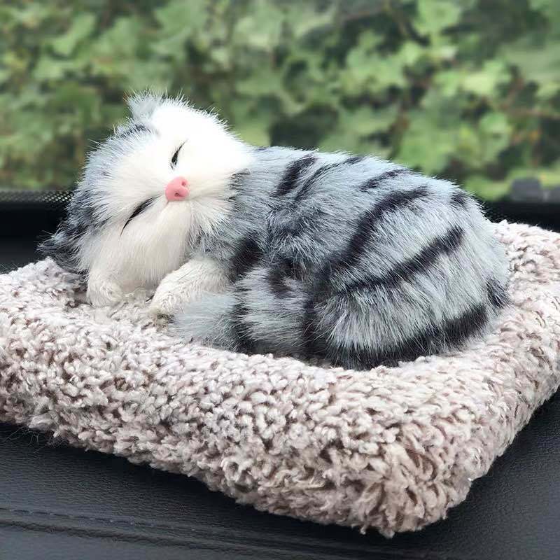 Cute Stuffed Simulation Animal Doll Sleeping Cats Toy Sounding Toys Lovely Kids Soft Plush Birthday Gifts