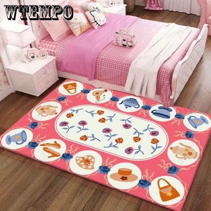 Nordic Style Carpet Geometric Rug Living Room Bedroom Bathroom Computer Chair Floor Mats