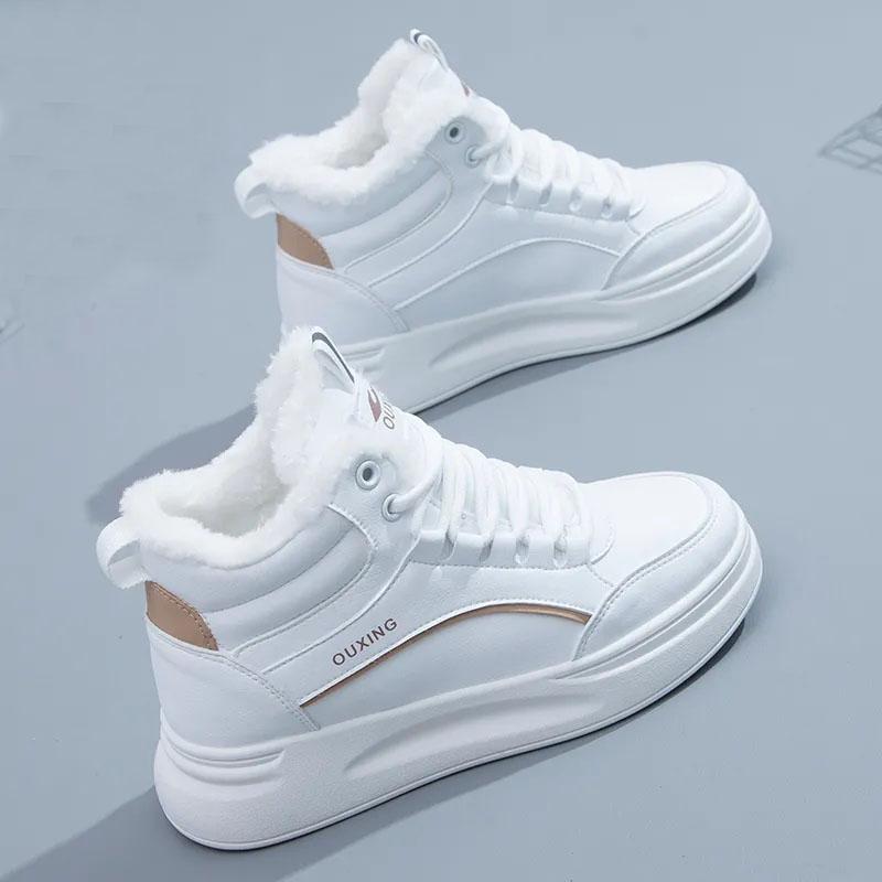 High-top Cotton Shoes Women Plus Velvet Warm Winter Shoes Snow Boots Shoes Waterproof Non-slip Shoes Casual Shoes