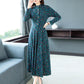 Floral Print Long Dress Bohemian Three Quarter Sleeve Sexy Dress Women O Neck Slim Elegant Dress