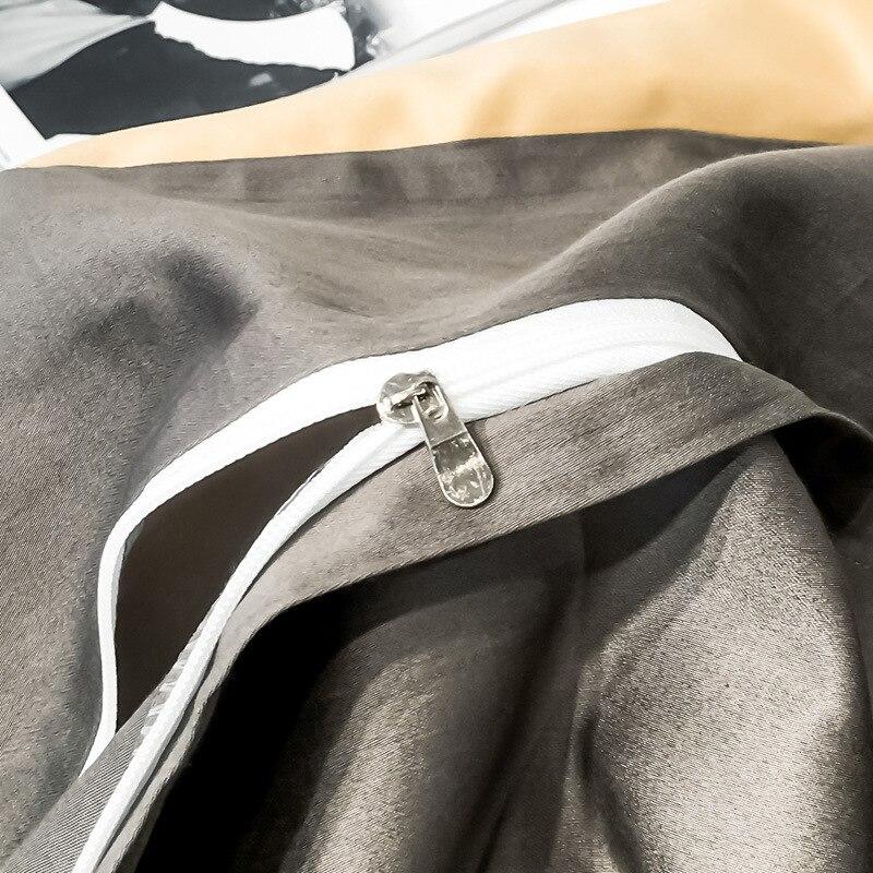 Pure Cotton Four-piece Full Cotton Duvet Cover Quilt Cover Bed Linen Embroidered Color Matching Bedding