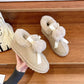 Winter Wear Cute Bread Shoes and Snow Boots Women's Thick and Velvet Warm Cotton Shoes