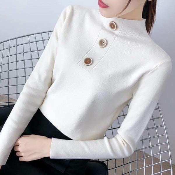 Core-spun Half Turtleneck Pullover Sweater Women Autumn and Winter Slim Knit Sweater Long-sleeved Bottoming Shirt with Top Tide