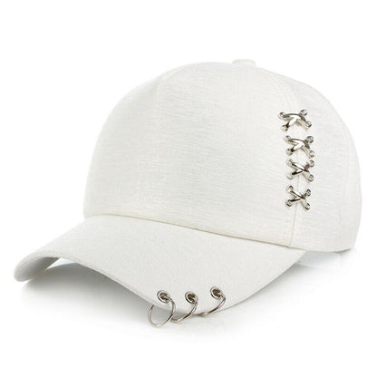Dad Hat Creative Piercing Ring Baseball Cap Punk Gorras Bone Masculino Feminino Beisbol Hip Hop Snap