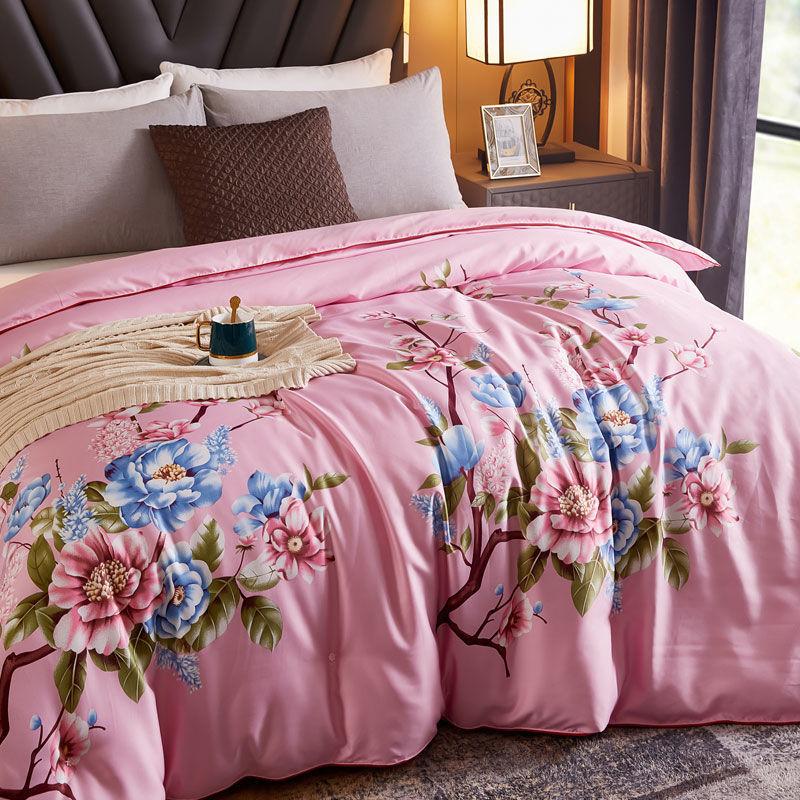 High Grade Winter Chinese 100%Long Mulberry Silk Quilt Quality Handmade 4 Season Silk Comforter Blankets 100%Cotton Fabric Cover