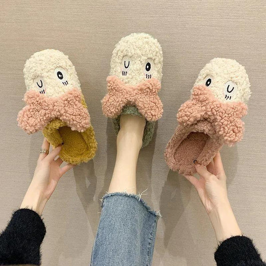 Autumn and Winter Cotton Slippers Non-slip Household Leisure Pure Cotton Floor Slippers