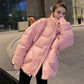 Loose Stand-up Collar Short Down Jacket Women Winter Diagonal Pocket White Duck Down Jacket