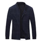 Men's Spring and Autumn Stand Collar Thin Coat Plaid Casual Slim Jacket Middle-aged High Quality Baseball Uniform Jacket