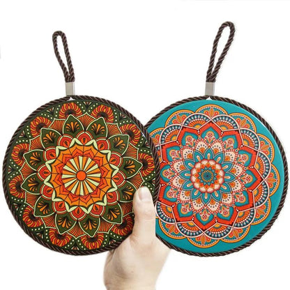 2 Pieces of Ceramic Plate Mats Simple Style Chinese Bowl Mats Home Table Anti-scalding Pot Mats