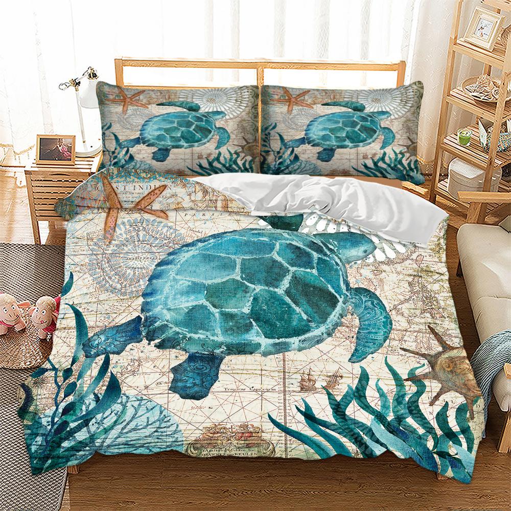 Dolphin Cover Ocean Coverlet Doona Cover Mandala Romantic Soft  AU Double, AU King