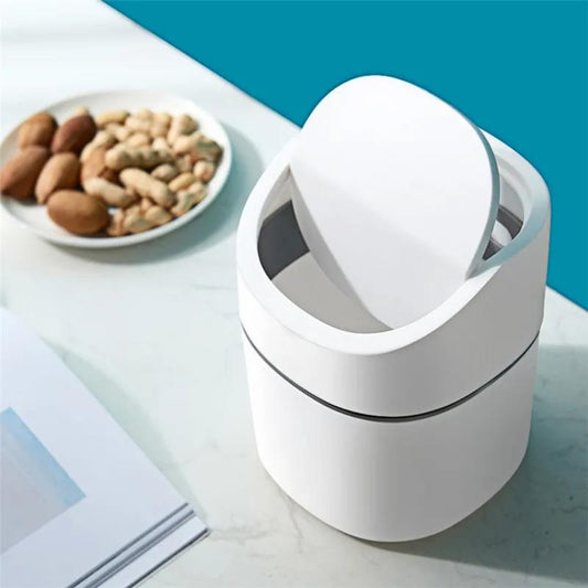 Desktop Trash Can Girl Heart Light Luxury Style Creative Desktop Household Trash Storage Bin Mini Small Trash with Lid