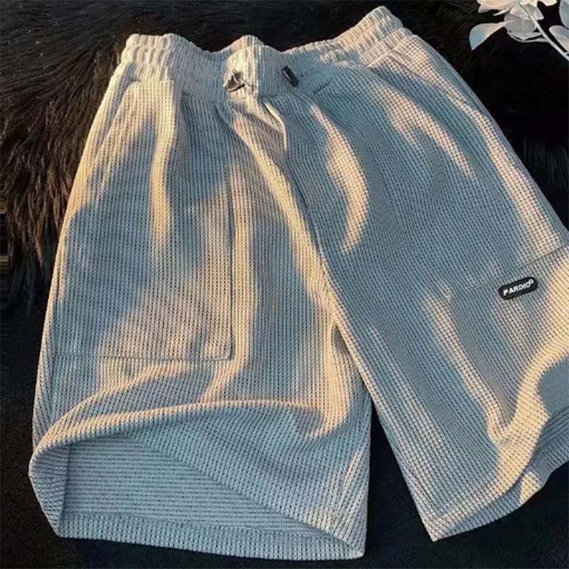 Fake Two-piece T-shirt Men's Summer Hooded Half-sleeve Suit Casual Sports Shorts with Handsome Solid Color Two-piece Tide