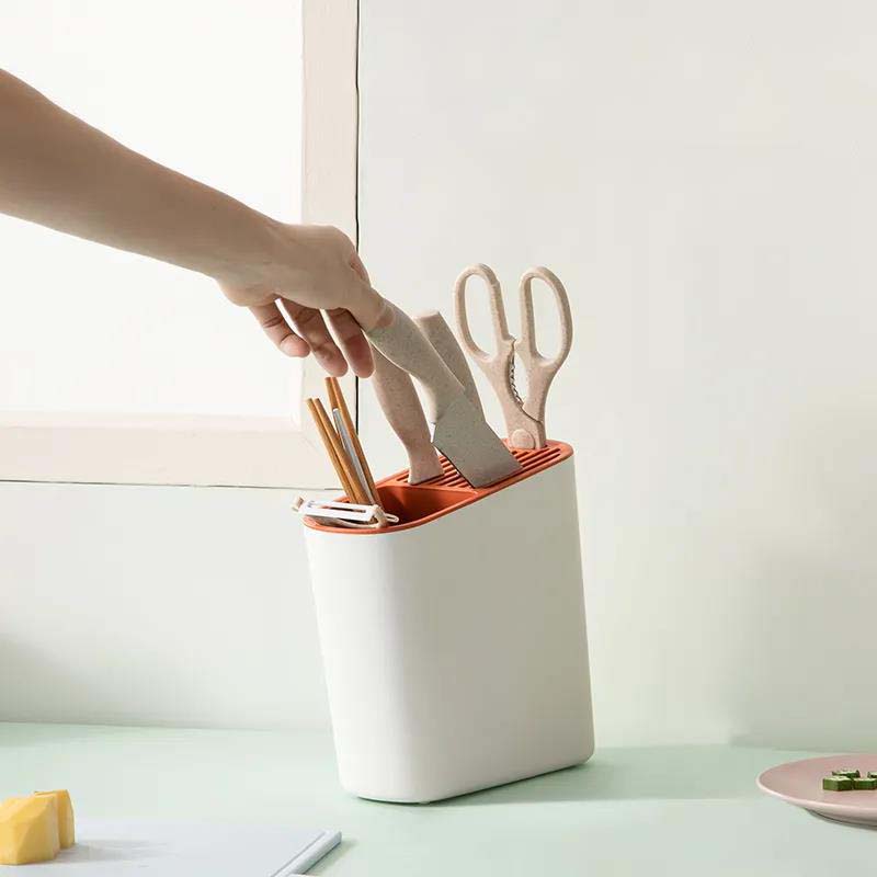 Kitchen Supplies Knife Fruit Knife Storage Rack Multi-function Household Cutlery Storage Box