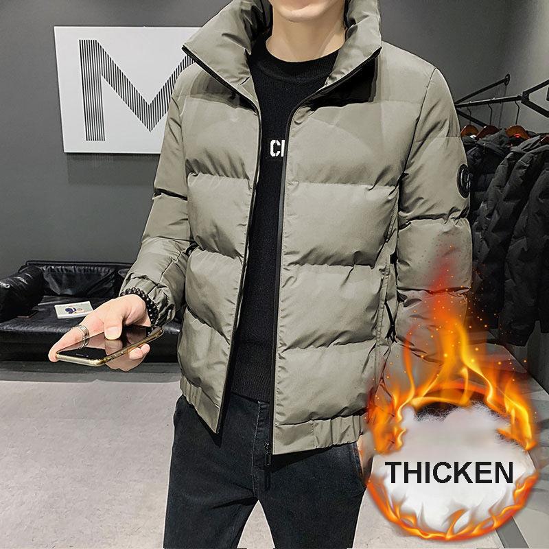 Down Padded Jacket Men's Winter Fashion Trend Short Student Tooling Thick Warm Jacket