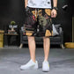 Men's Summer Cotton and Linen Shorts Casual Loose Breathable Beach Pants Home Plus Size Five-point Pants