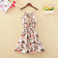Fashion  Bohemian Floral Dress Female Spaghetti Strap Dress Short Beach Dress Summer Mini Sundress