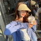V collar cardigan solid color casual sweater female autumn new loose wild pit striped knit jacket