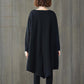 Large Size Women's Dress Loose Cover Belly Black Skirt Round Neck Pocket Jacket