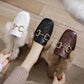 Women's Autumn and Winter Furry Fashion Cotton Slippers with Slippers Indoor and Outdoor Casual Flat Shoes Soft Shoes