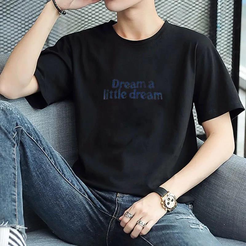 100% Cotton Men's Short-sleeved T-shirt Summer Pure Cotton Clothes Loose T-shirt