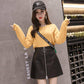High Waist Leather Skirt Women Sexy Mini Bodycon Pencil Skirts Spring Front Zipper PU A-Line Skirt