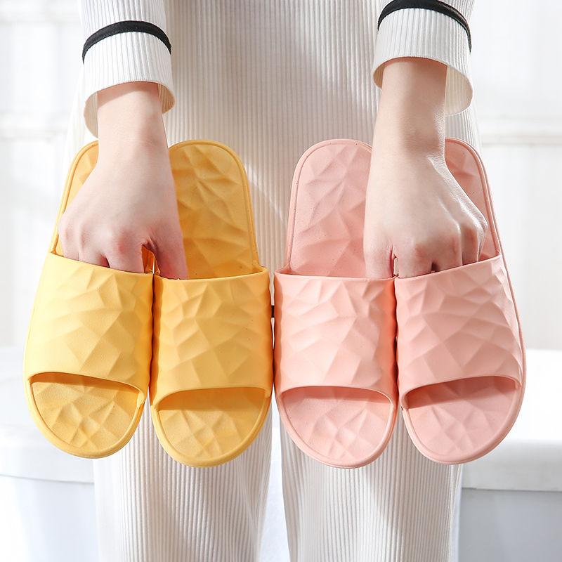 Summer Home Indoor Women's Sandals Bathroom Bath Non-slip Household Slippers Soft Sole Home Solid Color Couple Slippers