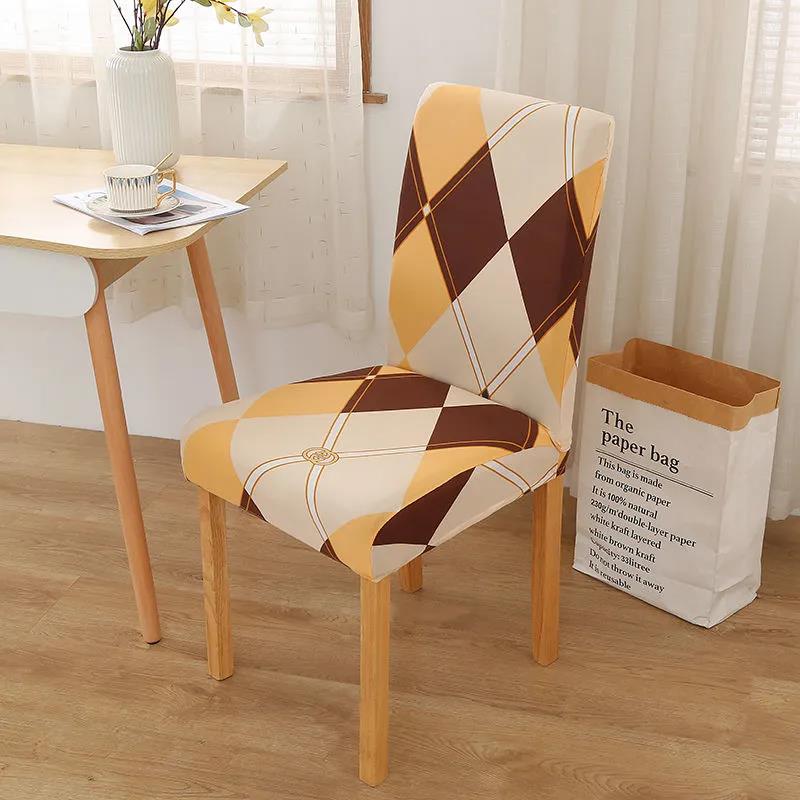Elastic Chair Cover Four Seasons Universal Fabric Chair Cover Simple Home Hotel Dining Table One-piece Chair Cover Dining Chair Cushion Cover