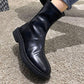Martin Boots 2021 Autumn Plus Velvet Autumn and Winter Korean Style Single Boots Mid-tube Small Short Boots Women