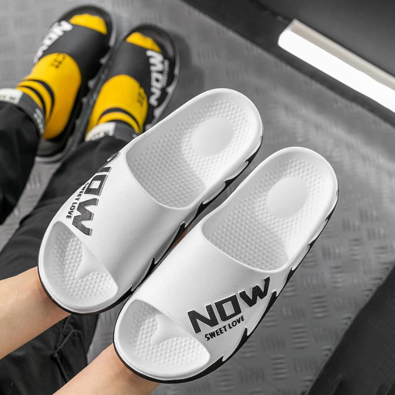 Summer Family Man Slippers Character Black White Shoes Non-slip Flip-flops Couple Indoor Women Slippers