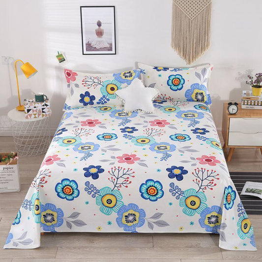 Old Coarse Cloth Sheets Three-piece Set Single-piece Cotton Thick Bedding Naked Sleeping Single Double Dormitory Washable and Foldable