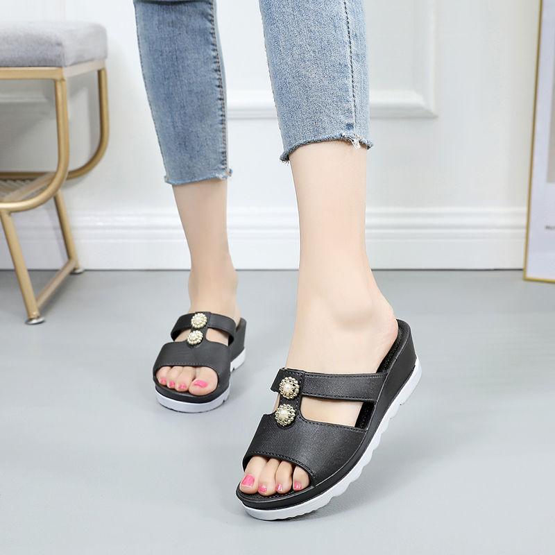 Heighten Slippers Women Wear Thick-soled Wedges Platform Shoes Summer Fashion Non-slip Sandals Slippers