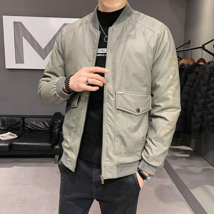 Winter Down Jacket Men's Baseball Collar Casual Jacket Korean Version of The Trend of White Duck Down Thickened Warm Gloss Slim Short Jacket